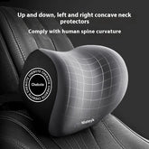car neck pillow installed on car seat