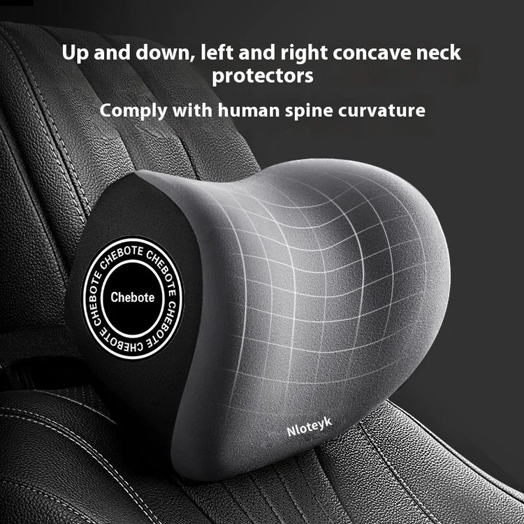 car neck pillow installed on car seat